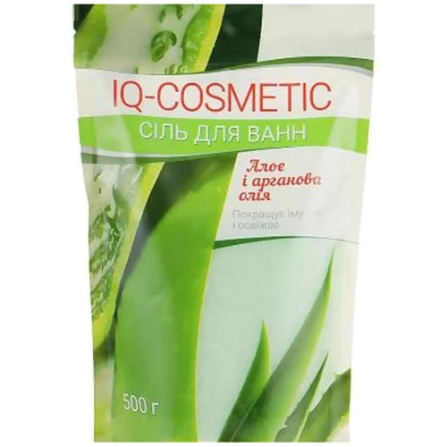 IQ-Cosmetic Сіль для ванн алое та арганова олія 500 g