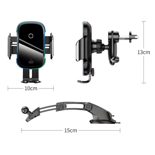 Держатель Baseus Car Holder Wireless Charger Light Electric 15W Black (WXHW03-01): Особенности wireless charging, автодержатель