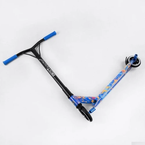Самокат трюковый Best Scooter синий (78107): Конструкция рамы цельная