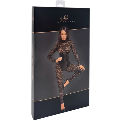 Комбинезон Noir Handmade F299 Enigma lace catsuit with underbust bodice Black, M