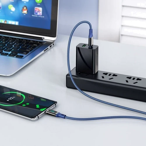Кабель Hoco Cable USB-C to USB-C S51 3A 100W 1.2m Blue фото 3