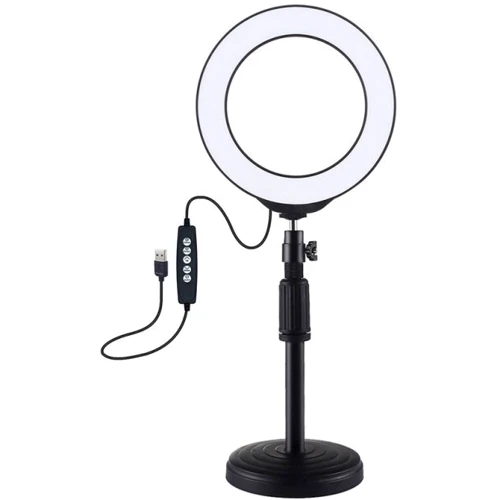 Кольцевая USB RGBW LED лампа Puluz PKT3047B 6.2" с настольным креплением (PKT3047B)