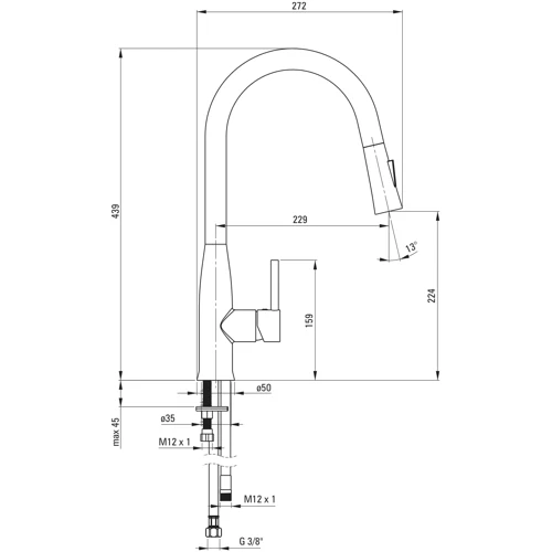 Deante Lukrecja BDH B720