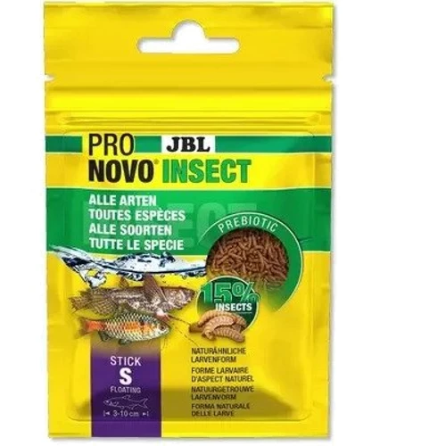 Корм JBL Pronovo Insect Stick S на основе насекомых для всех видов рыб палочки 20мл/10г (167,311)