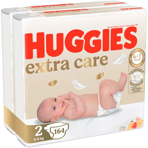 Подгузники Huggies Extra Care 2 (3-6 кг) M-Pack 164 шт (5029054234778_5029053549637) фото 11