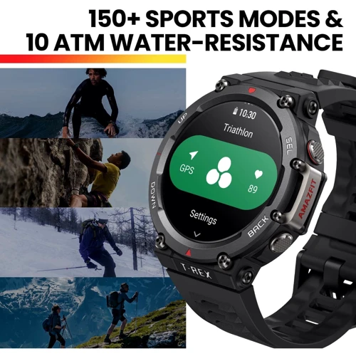 Смарт-часы Amazfit T-Rex 2 Special Edition Ocean Blue: Виды спорта Плавание, Велоспорт, Бег