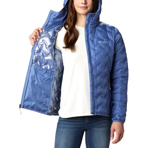 Пуховик Columbia Delta Ridge™ Down Hooded Jacket 1875931-458 44 сиреневый зимний с капюшоном: Длина рукава Длинный