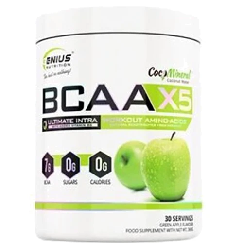 Амінокислота для спорту Genius Nutrition BCAA X5 360 g/30 servings/ Green Apple