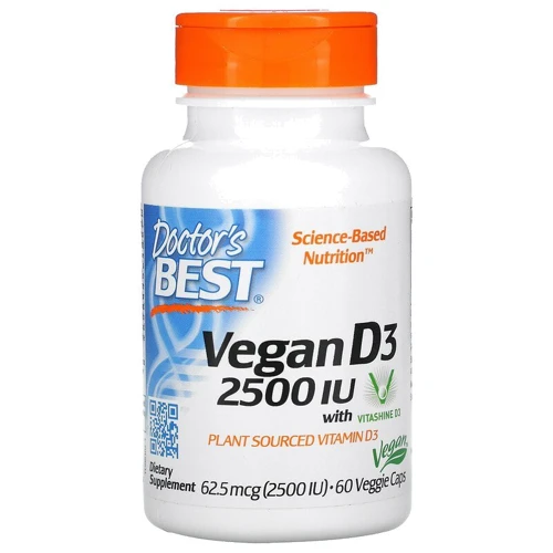 

Doctor's Best Vitamin D3 2500 Iu Витамин Д3 60 вегкапсул
