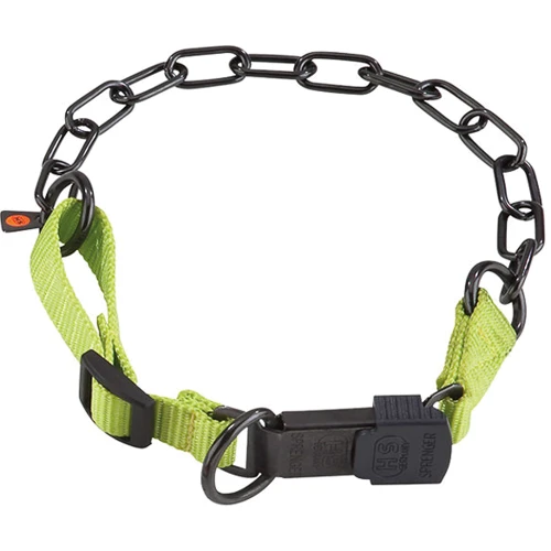 Ошейник для собак Sprenger Adjustable Collar with Assembly Chain среднее звено зеленый вороненая сталь 3 мм 45-50 см