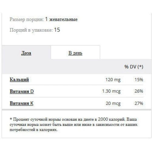 Prozis Stay Active - Healthy Bones 15 Chewable tabs Cherry: Форма выпуска Таблетки жевательные