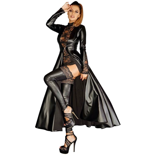 Платье Noir Handmade F128C Powerwetlook gown coat Вlack, L