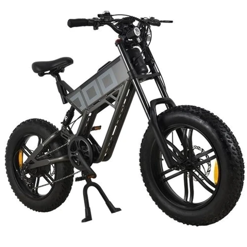 Електровелосипед Kugoo T01, (500 Вт, 48 В, 13 А/год), колеса 20", сірий: Вага пристрою, кг 38