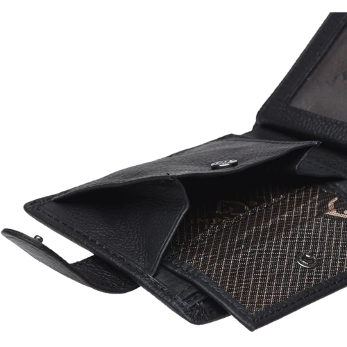 Чоловіче портмоне Horse Imperial чорне (K1023-black): Матеріал Натуральна шкіра