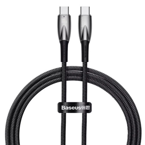 Кабель Baseus Cable USB-C to USB-C Glimmer Series Fast Charging 100W 2m Black (CADH000801)