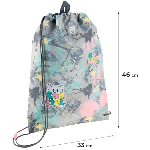 Сумка для взуття Kite 600M Bad Girl (K24-600M-9): Особливості Петля для удобного подвешивания, Мягкая утяжка по периметру