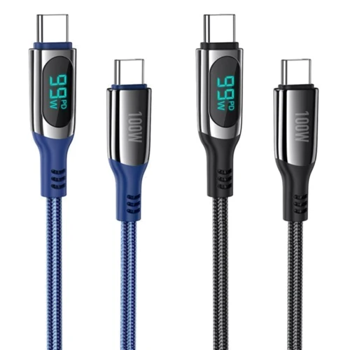 Кабель Hoco Cable USB-C to USB-C S51 3A 100W 1.2m Blue: Длина 1.2 м