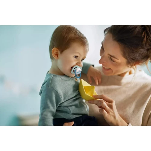 Пустушка ортодонтична Philips AVENT Ultra Air "I love…" для хлопчиків 0-6 міс 2 шт (SCF080/01) фото 6
