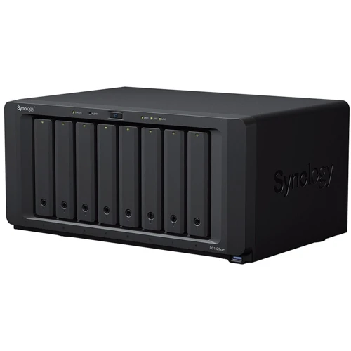Сетевой накопитель (NAS) Synology DS1823xs+: Слоты для дисков 8x2,5" или 3,5" HDD/SSD с интерфейсом SATA, 2 х M.2 2280 NVMe