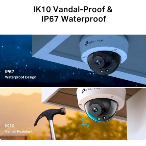 IP-камера відеоспостереження TP-Link VIGI C250 (4mm): Тип корпуса купольная