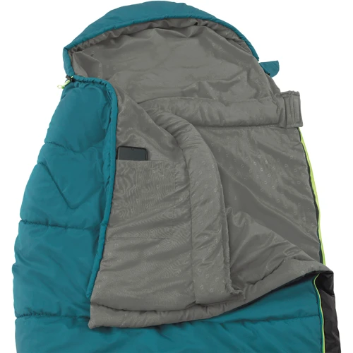 Спальный мешок Outwell Pine Prime/-1°C Turquoise Left (230345): Вес с упаковкой 1780 г