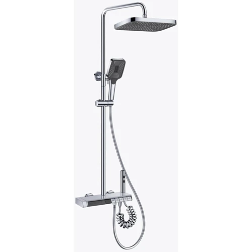 Душевая система Lefton Thermostatic Shower System with 5 Water Modes and Temperature Display Screen-SST2206 Chrome