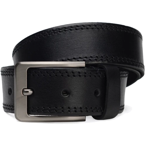 Мужской ремень Borsa Leather черный (v1gench3a)