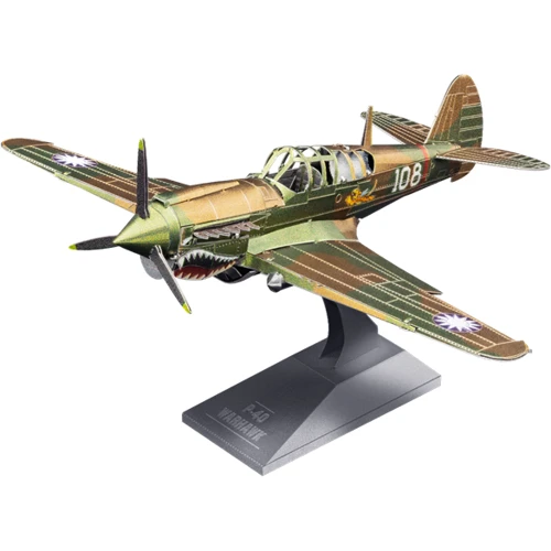 Металлический 3D конструктор Fascinations Metal Earth Американский истребитель P-40 Уорхок (P-40 Warhawk), MMS2