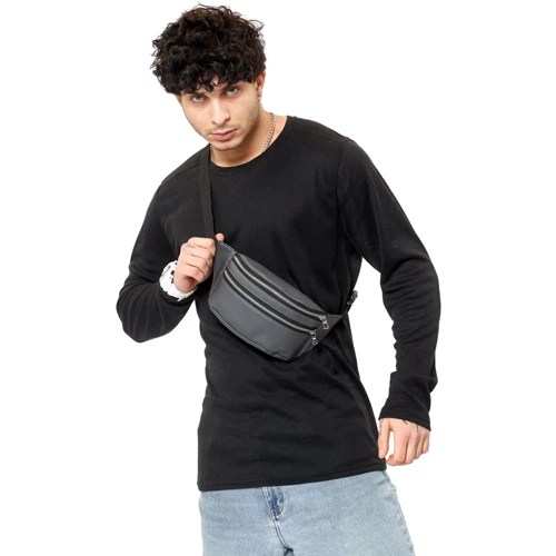 Мужская поясная сумка Sambag Tirso MSSm графит (80333009m)