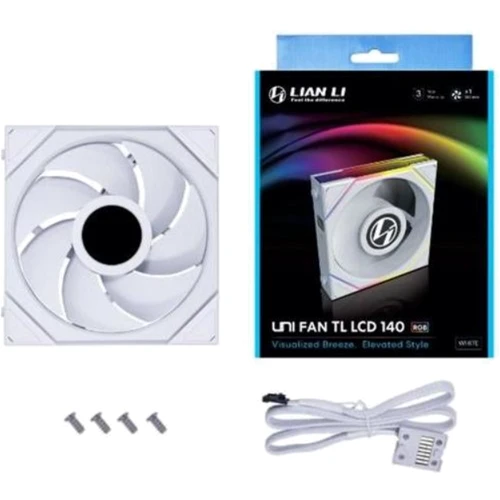 Кулер Lian Li Uni Fan TL LCD 140 White (G99.14TLLCD1W.00): Регулировка оборотов широтно-импульсная модуляция (PWM)