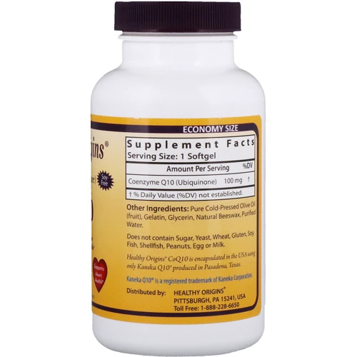 Healthy Origins, CoQ10, Kaneka Q10, 100 mg, 150 Softgels (Discontinued Item) (HO35017): Вид ферментні