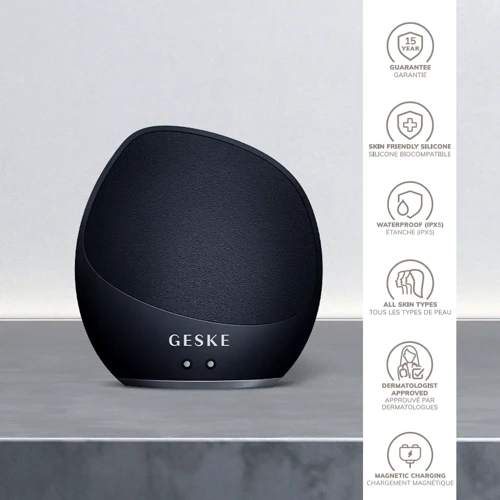 Ультразвуковая щетка для тела и интенсивный пилинг GESKE Sonic Body Brush&Intensive Exfoliator 7в1 black фото 3