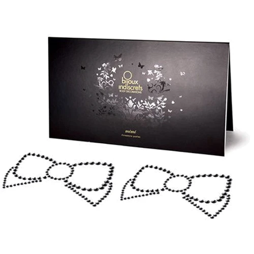 

Украшения для груди со стразами Bijoux Indiscrets Mimi Bow (черный)