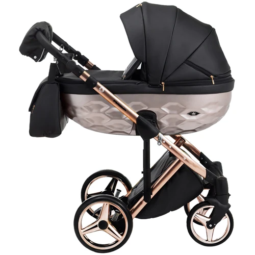 Коляска 2 в 1 Adamex Chantal Star Polar (Pink Gold) кожа 100% Star 101 (624641): Количество блоков 1