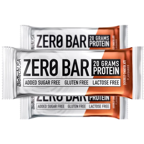 Протеиновые батончики BioTechUSA ZERO Bar 20x50g Double Chocolate