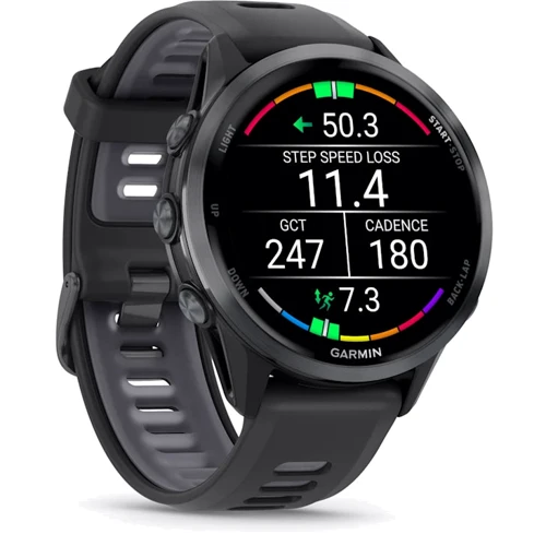 Смарт-часы Garmin Forerunner 970 Carbon Grey DLC Titanium with Black Case and Black/Translucent Whitestone Band (010-02969-10): Время работы до 15 дней