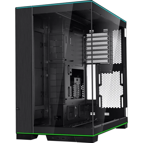 Корпус Lian Li O11 Dynamic EVO RGB Black (G99.O11DERGBX.00): Материал передней панели алюминий и закаленное стекло