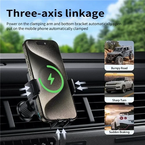 Держатель WIWU Car Holder Wireless Charger CH-321 15W Black: Тип автомобильный