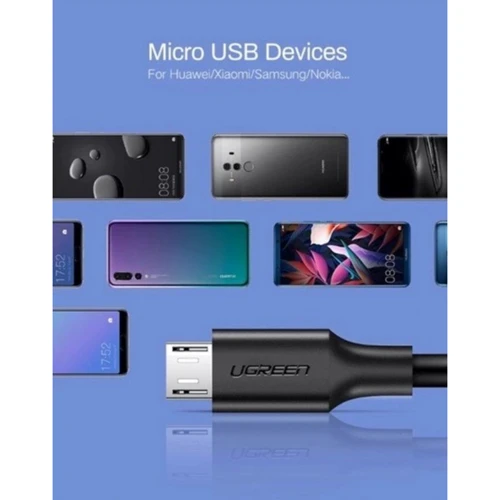 Кабель Ugreen USB Cable to microUSB 1m Black (60136) фото 4