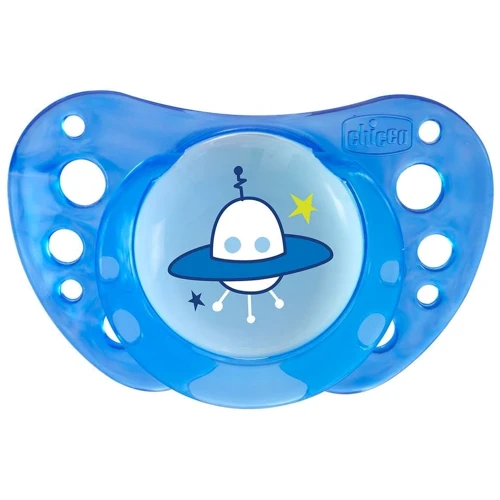 Пустушка Chicco Physio Air силіконова від 16 до 36 місяців Блакитна 2 шт (75034.21.00.00): Вік старше 16 месяцев