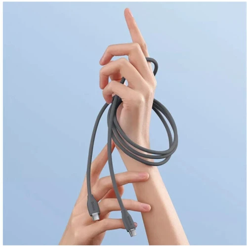 Кабель Baseus Cable USB-C to USB-C Jelly Liquid Silica Gel 100W 1.2m Black (CAGD030001) фото 5