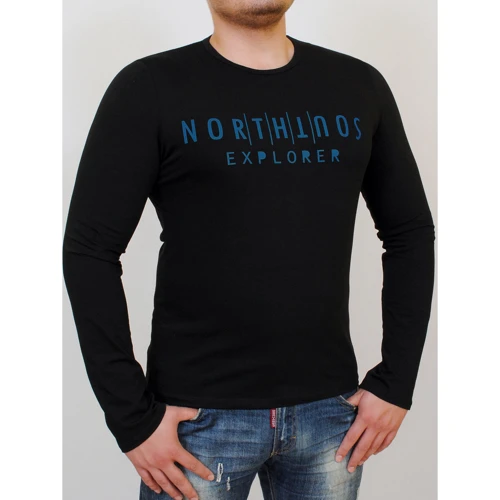 Лонгслів PFProject EXPLORER Long M чорний з принтом: Сезон Демісезон