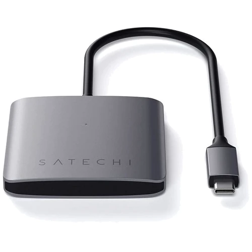 Адаптер Satechi Aluminum Adapter USB-C to 4xUSB-C Space Gray (ST-UC4PHM): Цвет серый