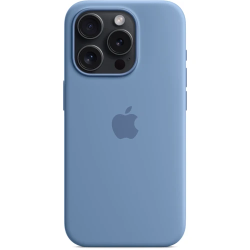 Чохол для iPhone Apple iPhone 15 Pro Silicone Case with MagSafe - Winter Blue (MT1L3ZM/A): Тип чохла накладка на заднюю часть