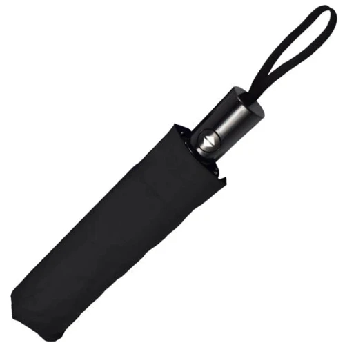 Парасолька автомат Semi Line Black чорна (L2051-0): Фасон Складной