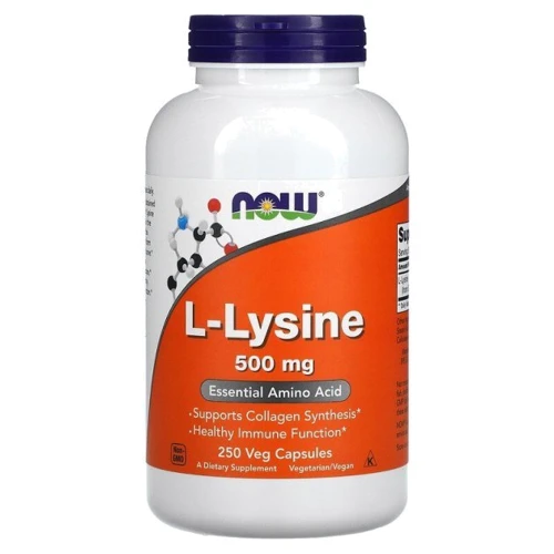 Аминокислота для спорта NOW Foods L-Lysine 500 mg Capsules 250 Veg caps