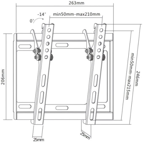 Кронштейн для ТВ UniBracket BZ01-21: Совместимость 23"-42"