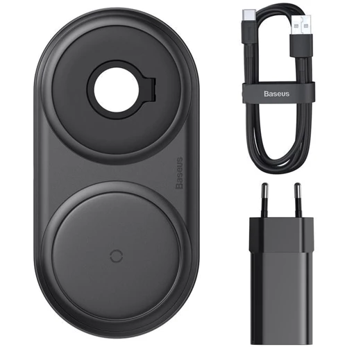 Зарядное устройство Baseus Wireless Charger Planet Black (WXPL-B01) for Smartphones and Apple Watch