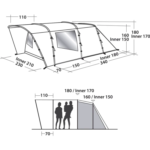 Палатка Easy Camp Palmdale 300 Forest Green