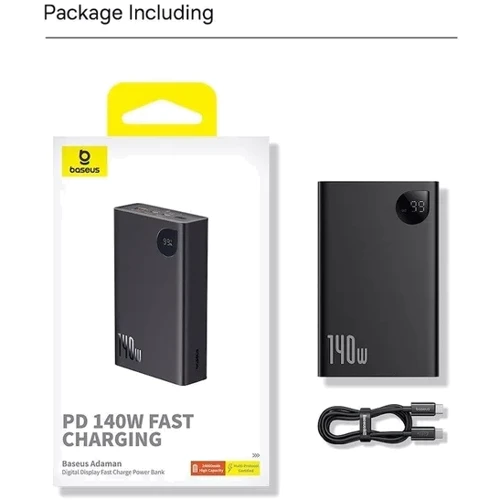 Внешний аккумулятор Baseus Power Bank 24000mAh Adaman Digital Display 140W Black (P10021508113-00) фото 17